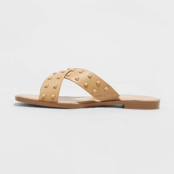 Women's Emmy Studded Crossband Sandals - A New Day™ | Target
