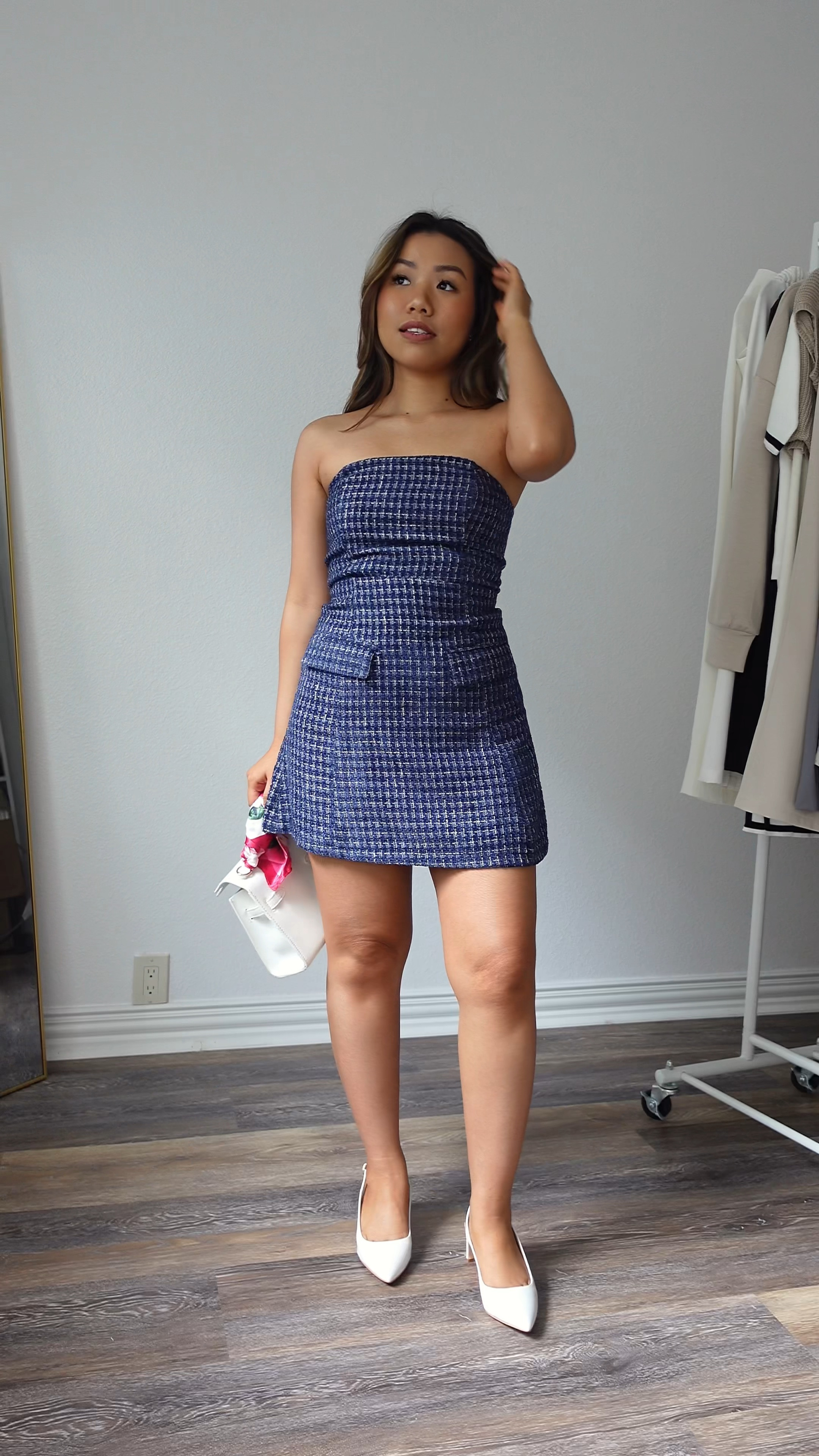 Cute tweed dress 🥰 
Dress size S (size up 1 size because it’s not stretchy at all)
Shoes size 6.5 fit TTS

mini dress spring dress outfit spring outfit summer outfit tweed dress party date night strapless

#LTKparties #LTKfindsunder100 #LTKfindsunder50