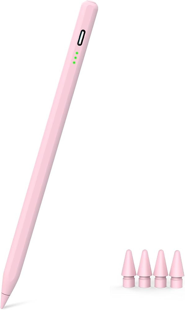 Pink Stylus Pen for iPad Pro Air Mini 2018-2026, Palm Rejection Fast Charge | Amazon (UK)