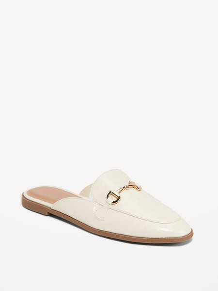 Faux-Leather Loafer Mule Shoes for Women | Old Navy (US)