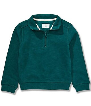 Little Boys Slub Quarter Zip Pullover | Dillard's