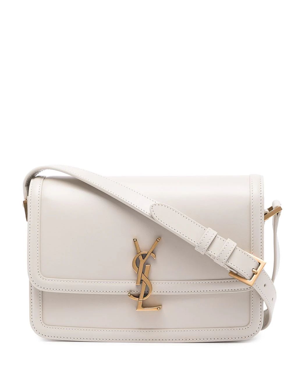 The DetailsSaint Laurentlogo-plaque shoulder bagMake a statement with simplicity. The gold-tone l... | Farfetch Global