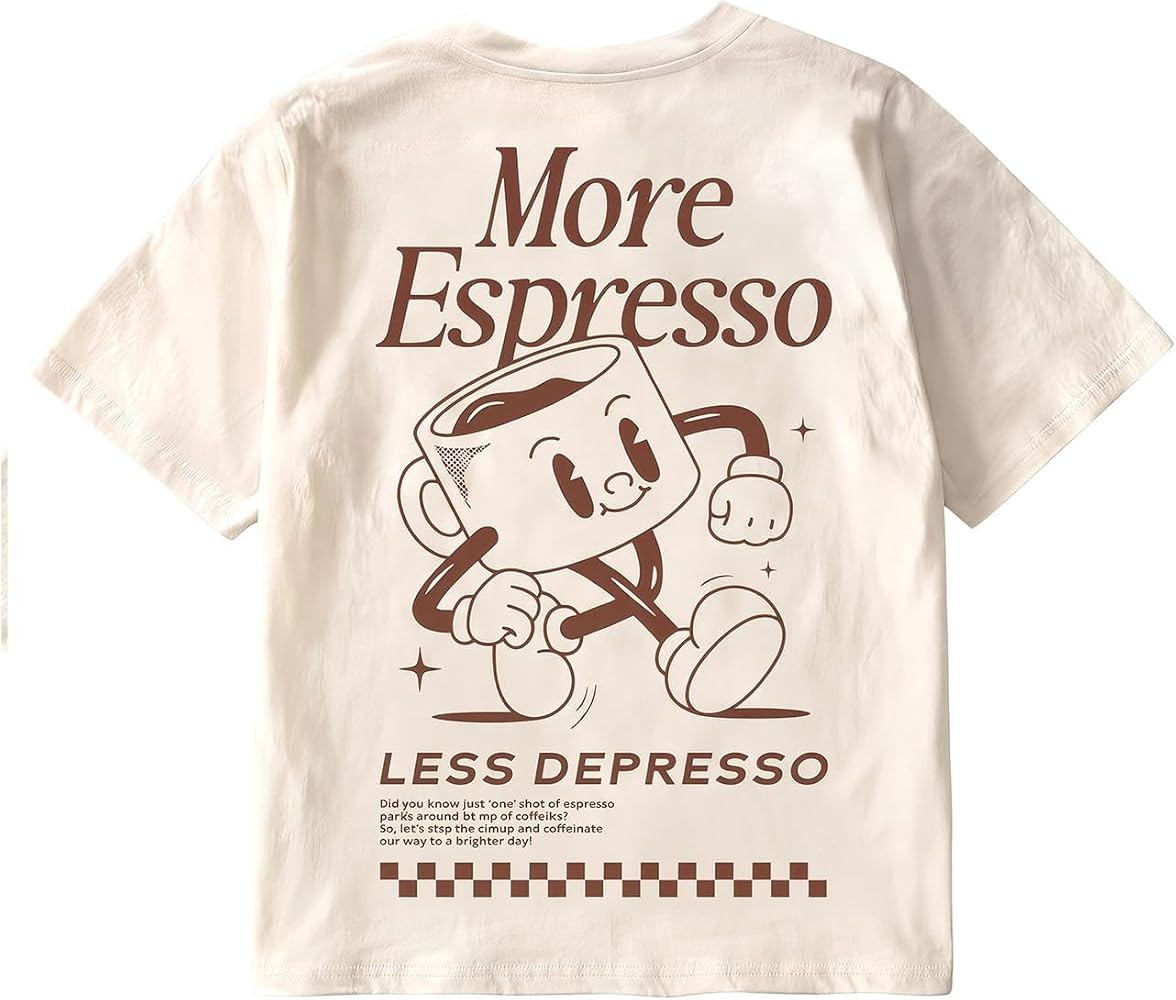 RoseSeek Women's Cartoon Graphic Tees Crewneck Short Sleeve Casual T Shirts Summer Tops Streetwea... | Amazon (US)