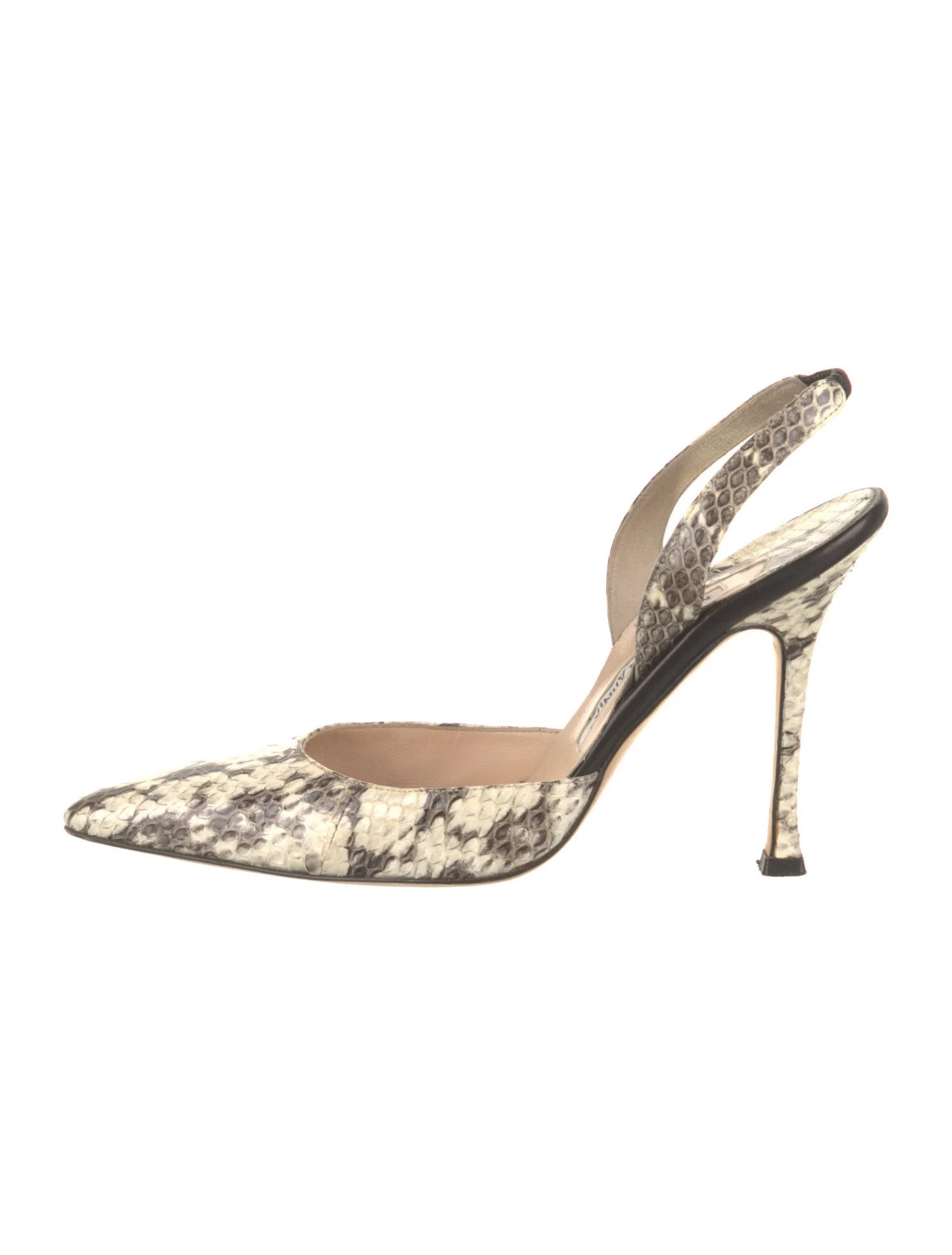 Snakeskin Animal Print Slingback Pumps | The RealReal