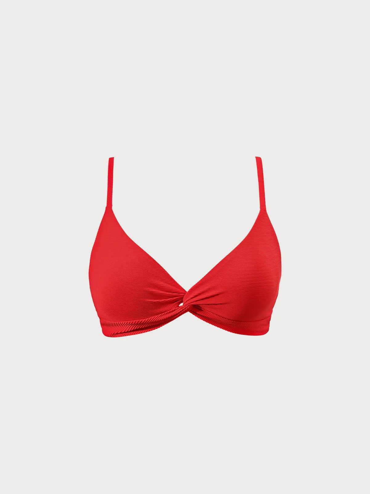 Red Twist Front Plus Size Bikini Top & Reviews - Red - Sustainable Plus Size Bikinis | BERLOOK | BERLOOK