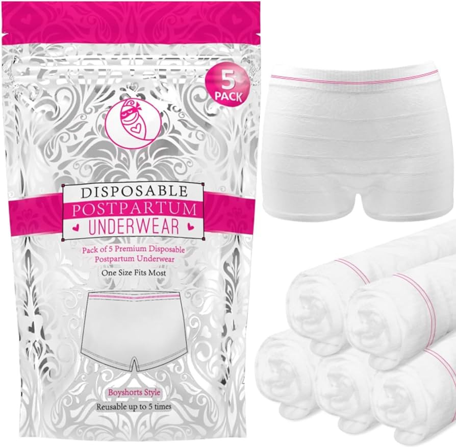 Ninja Mama Disposable Postpartum Underwear (Without Pad) with Storage Pouch. Washable Mesh Pantie... | Amazon (US)