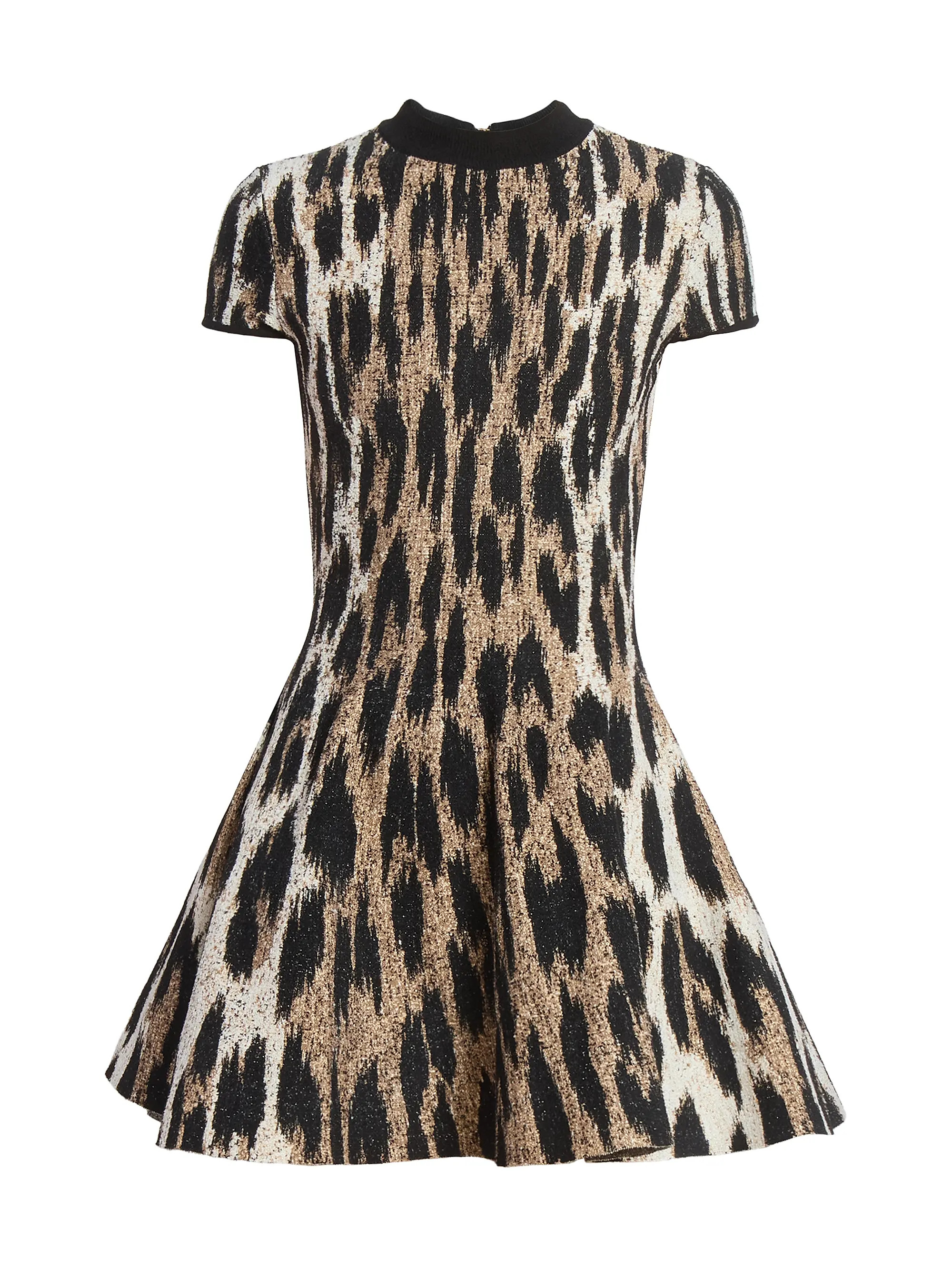 Leopard Fit & Flare Minidress | Saks Fifth Avenue