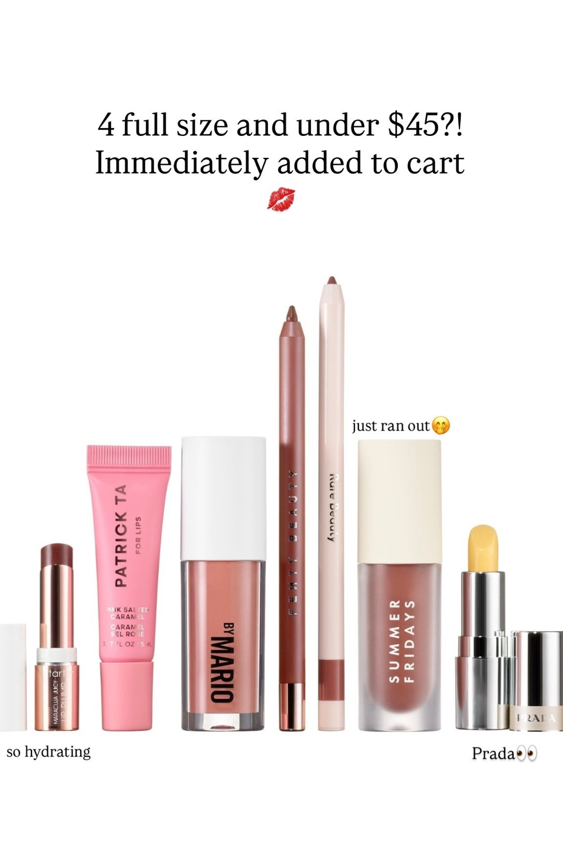 these nude lip set is such a steal! These kits always sell out, currently online only. Love the pinks and nude colors for lips. 

Lip liner, lip gloss, lip oil, beauty favs, beauty favorites, lips, Prada beauty

#LTKBeauty #LTKselfcare #LTKgrwm