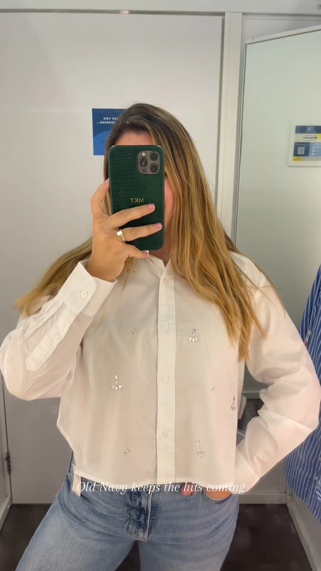 Perfect sparkly festive button down 🤍❤️💚  on sale currently! 

#LTKFindsUnder50 #LTKSaleAlert #LTKHoliday