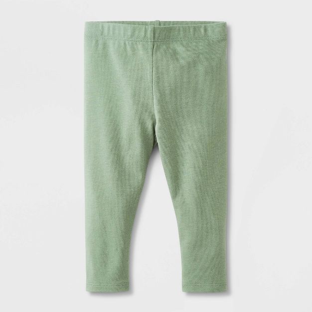 Baby Girls' Jersey Leggings - Cat & Jack™ Sage Green | Target