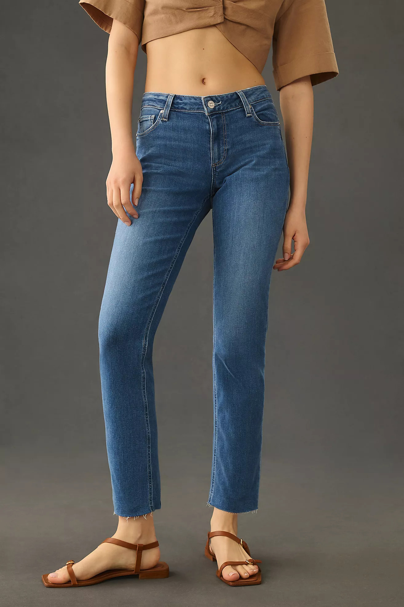 PAIGE Brigitte Mid-Rise Crop Boyfriend Jeans | Anthropologie (US)