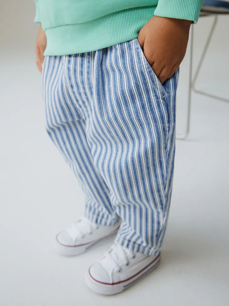 Blue/White Stripe Barrel Jeans (3mths-7yrs) | Next US