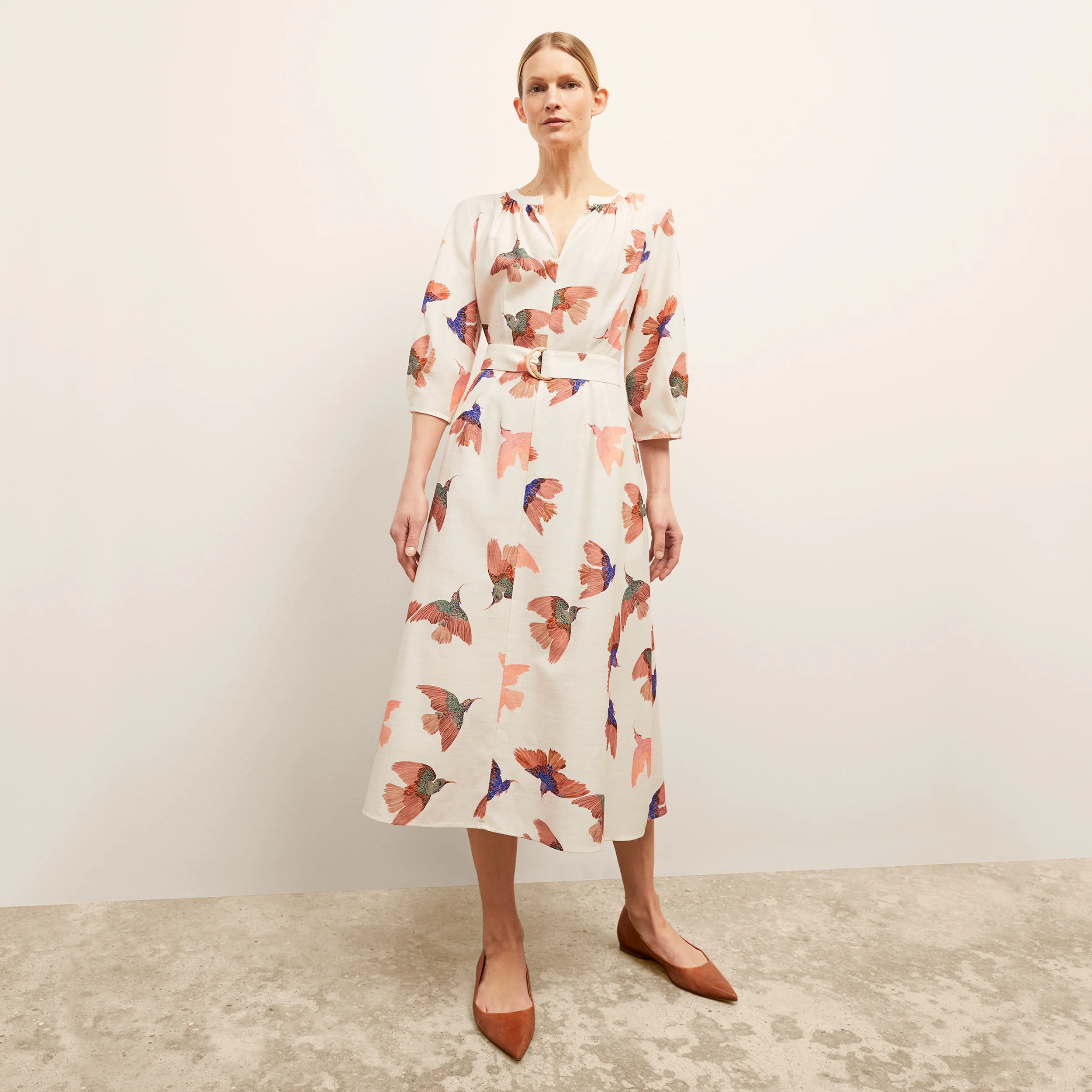 Tessie Dress - Airy Cotton :: Hummingbird Print | MM LaFleur