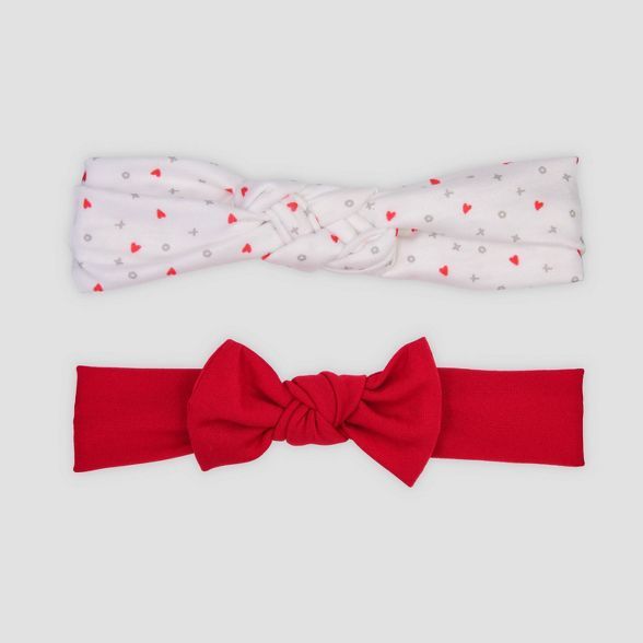 Baby Girls' 2pk Novelty Headwrap - Just One You® made by carter's Red 0-12M | Target