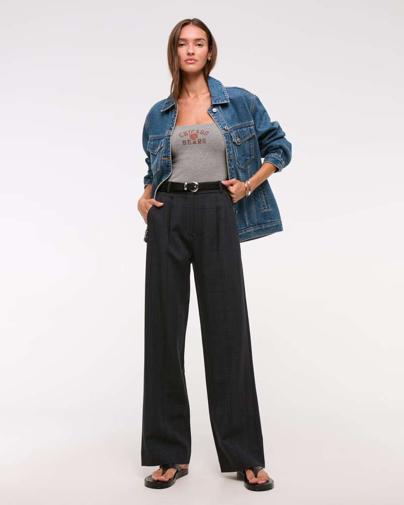 A&F Sloane Tailored Wide Leg Pant | Abercrombie & Fitch (US)