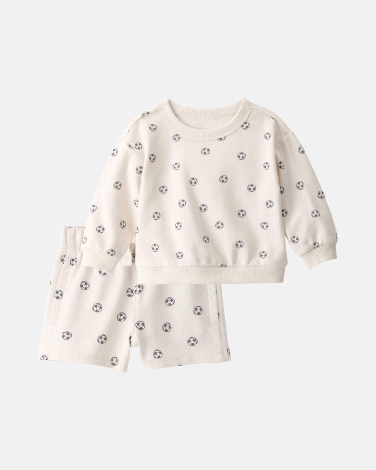 Baby 2-Piece Soccer French Terry Pullover & Pant Set - Ivory | Carter's Inc