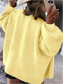 GORGLITTER Women's Chunky Oversized Cardigan Long Lantern Sleeve Open Front Fall Trendy Fashion 2... | Amazon (US)