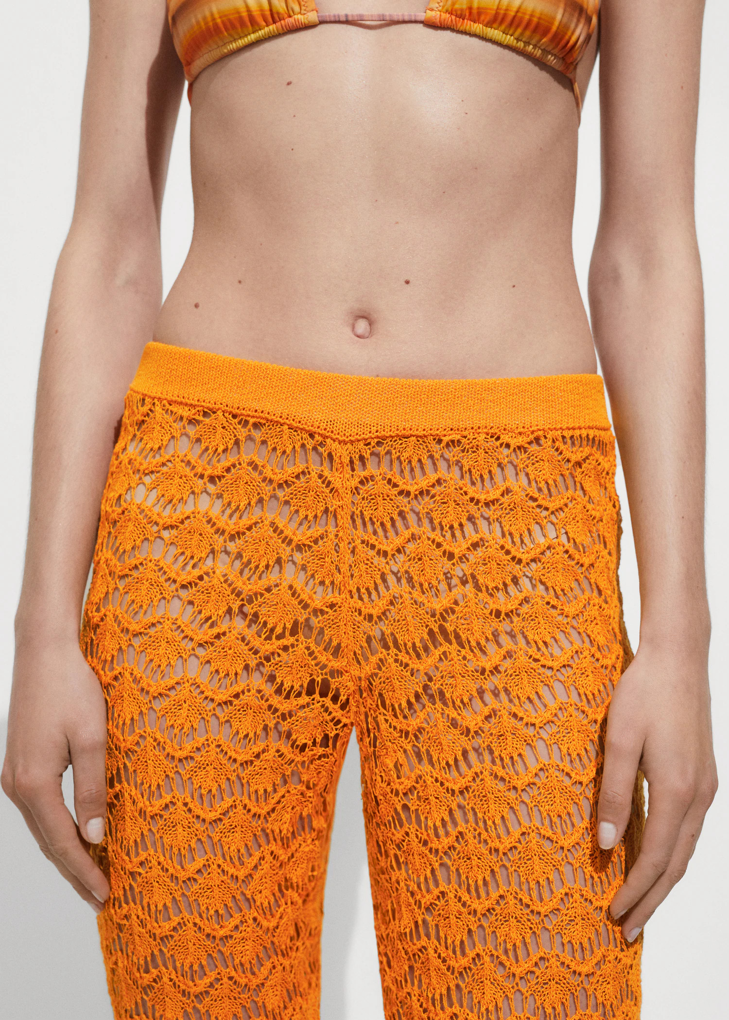Crochet flare trousers | MANGO (US)