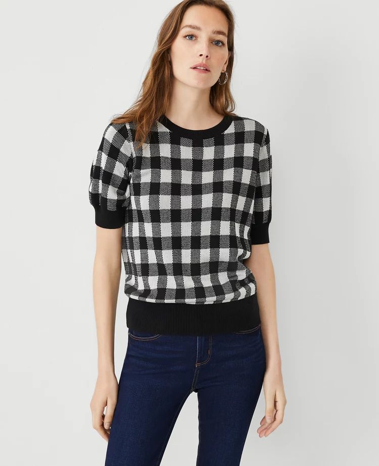 Checked Sweater Tee | Ann Taylor (US)