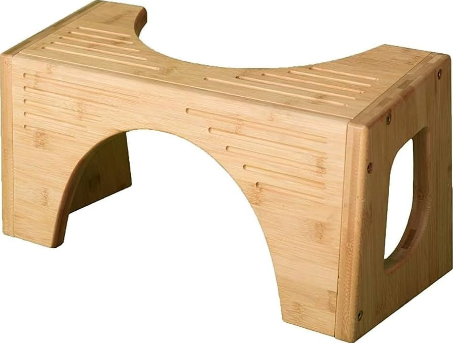 Squatty Potty Bamboo Flip Bathroom Toilet Stool - 7 and 9 inch Adjustable | Amazon (US)