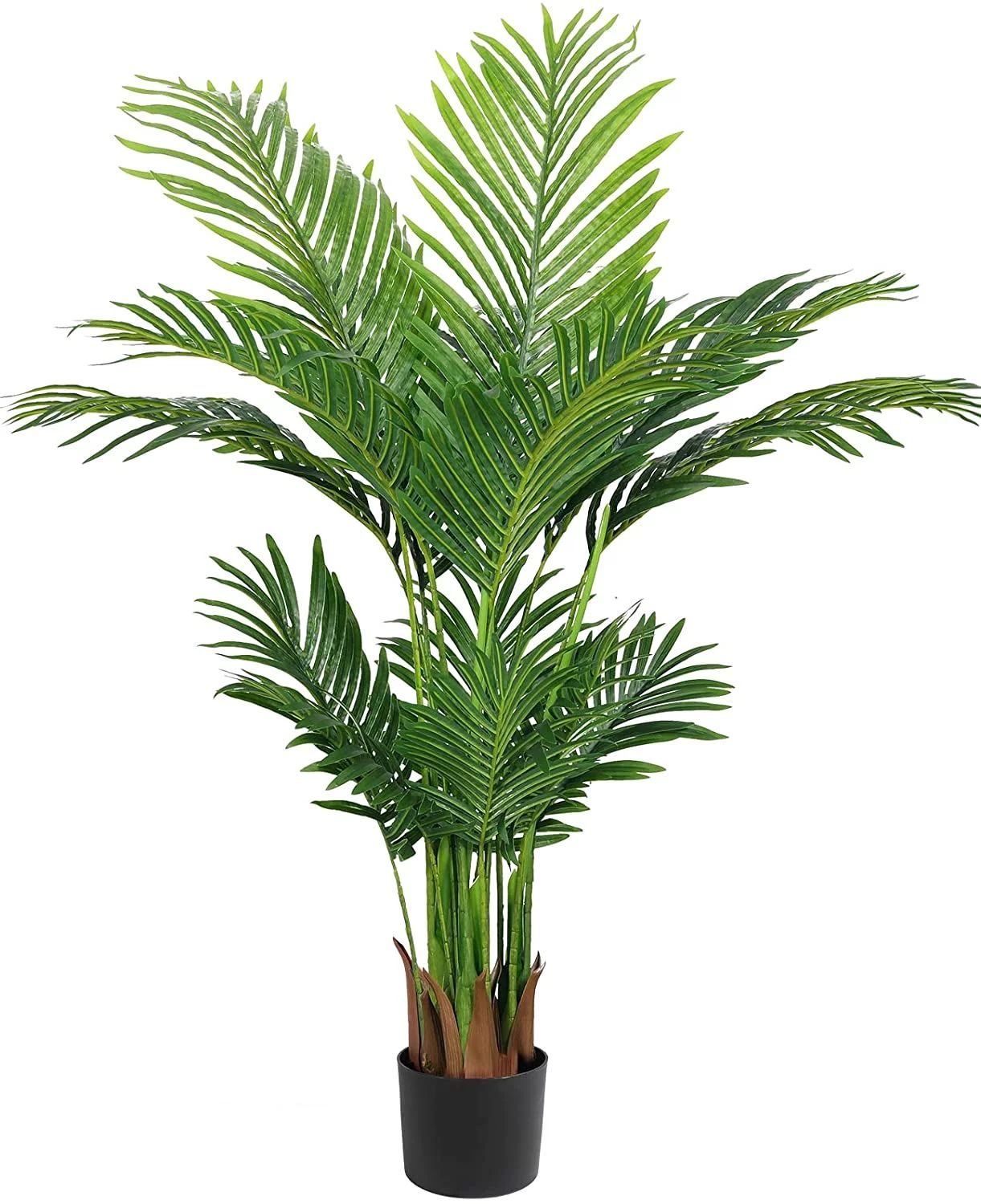Artificial Kentia Palm Tree 4ft Tall Fake Palm Tree Decor with 15 Trunks Faux Tropical Palm Silk ... | Walmart (US)