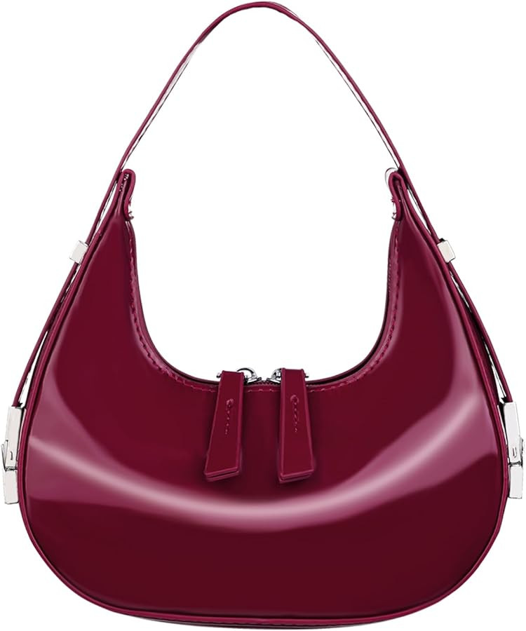 YQC Crescent Shoulder Bag for Women -Trendy Y2K Small Shoulder bag Top Handle -PU Leather Hobo Ha... | Amazon (US)