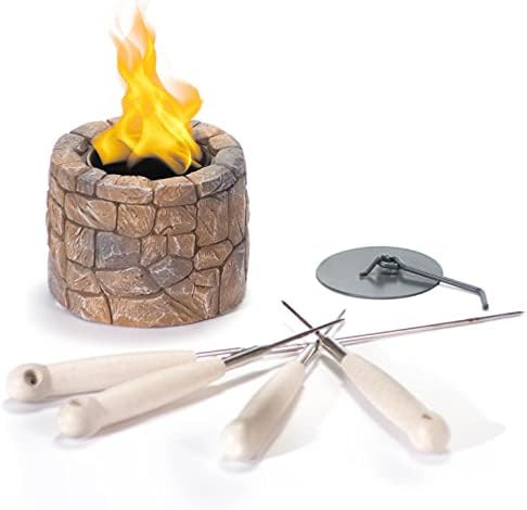 WEYLAND Tabletop Fire Pit with Roasting Sticks - Mini Fireplace and Indoor / Outdoor Personal Por... | Amazon (US)