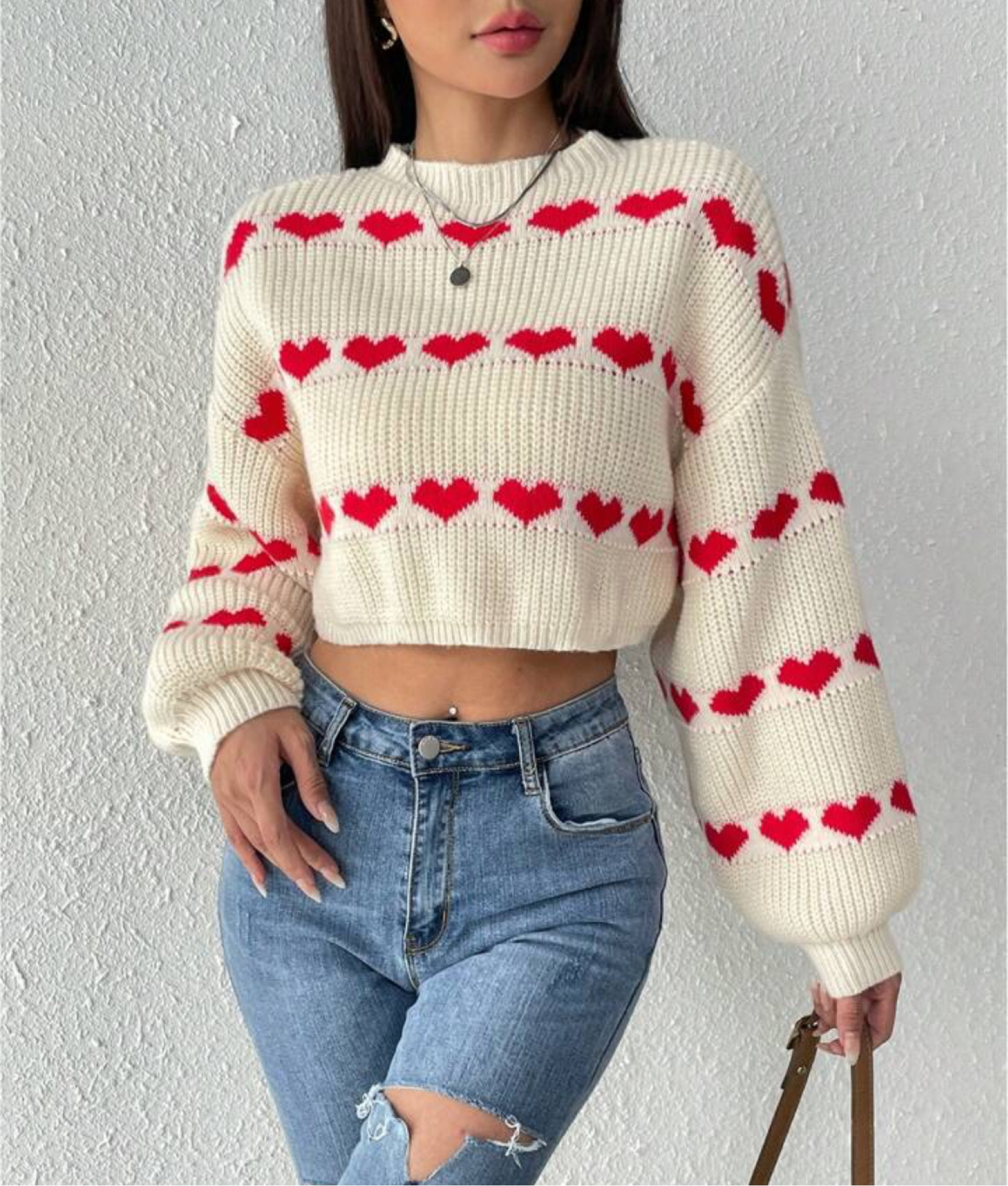 Romantic sleeves heart valentine sweater 💕

#LTKGiftGuide #LTKfindsunder50 #LTKstyletip
