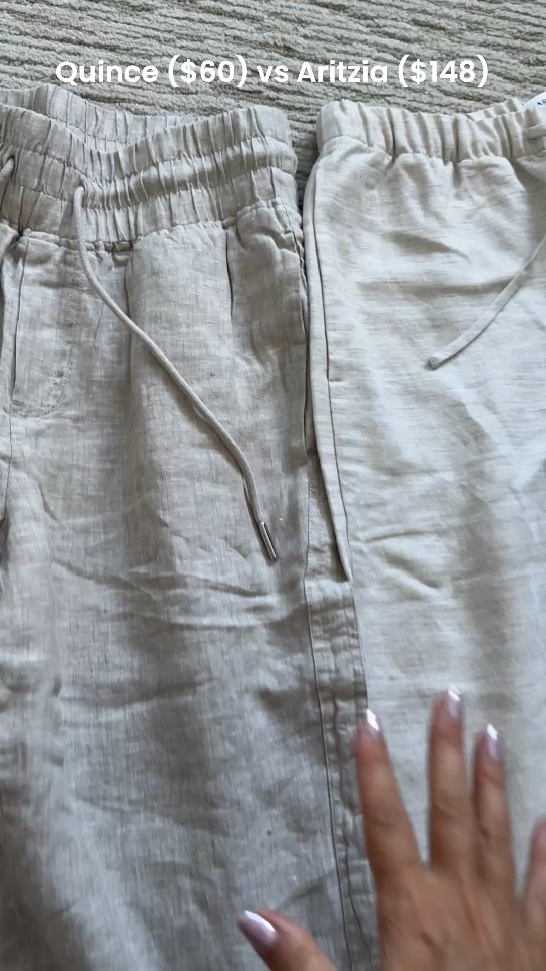 Linen vs linen blend pants close up look! 
To see how they fit, I have recent try ons here for both.


#LTKOver40 #LTKTall #LTKSeasonal