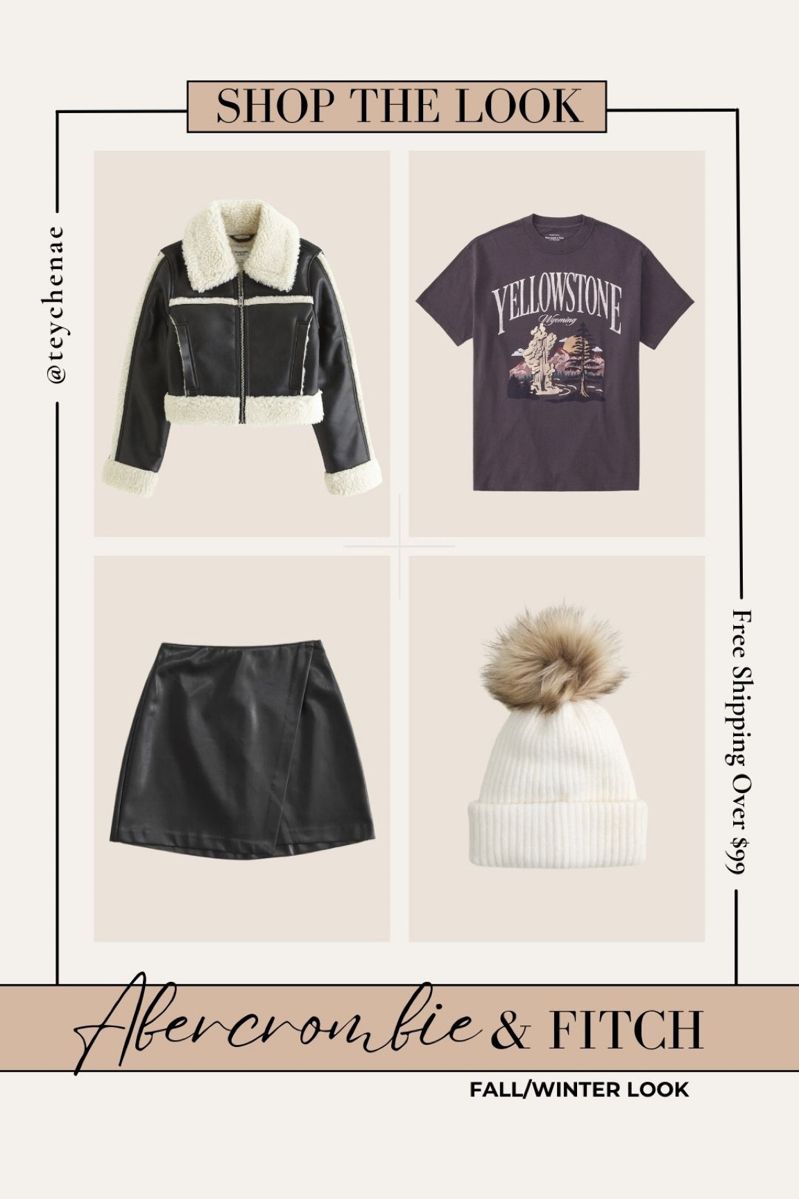Fall and winter are the perfect seasons to bundle up and showcase your cozy and stylish wardrobe. If you're on the hunt for a versatile and cute outfit that can take you from daytime errands to a night out with your friends, look no further than this bundled fall and winter casual outfit inspo. This outfit includes a trendy oversized graphic tee, a shearling / Sherpa jacket, a vegan leather mini skirt (skort) and a cream pom beanie tuque all from Abercrombie and fitch. Pair with some tights and ankle booties / knee high boots that will keep your feet warm, while adding a touch of sophistication to your look. Plus, the neutral colors of this outfit make it easy to mix and match with other pieces in your closet, with timeless, effortless simple jewellery to go with it. So, whether you're running errands or hitting the town, this bundled fall and winter casual outfit has got you covered. Shop now and enjoy the perfect mix of style and comfort this season! 

Thanksgiving | Fall dresses | Jeans | Boots | Fall fashion | Fall outfits | Family photos | Thanksgiving Outfit | Holiday Outfit Gift Guide | Wedding Guest | Holiday dress | Holiday outfits | Christmas tree decorating outfit inspo 



#LTKHoliday #LTKSeasonal #LTKstyletip