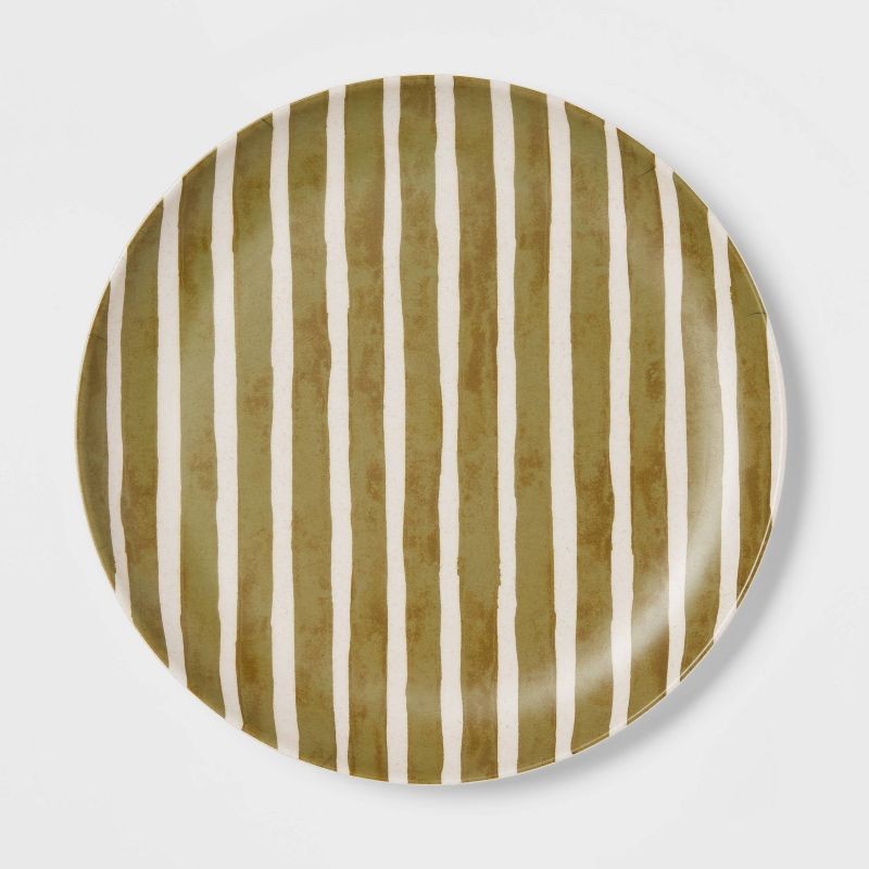 8" Bamboo and Melamine Striped Salad Plate - Threshold™ | Target