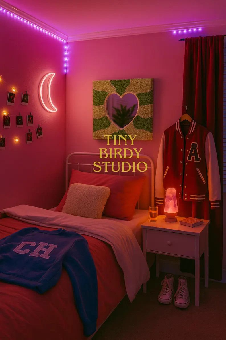 Handmade Heart Tufted Mirror Rug: Green Love Cozy Wall Art | Etsy (US)