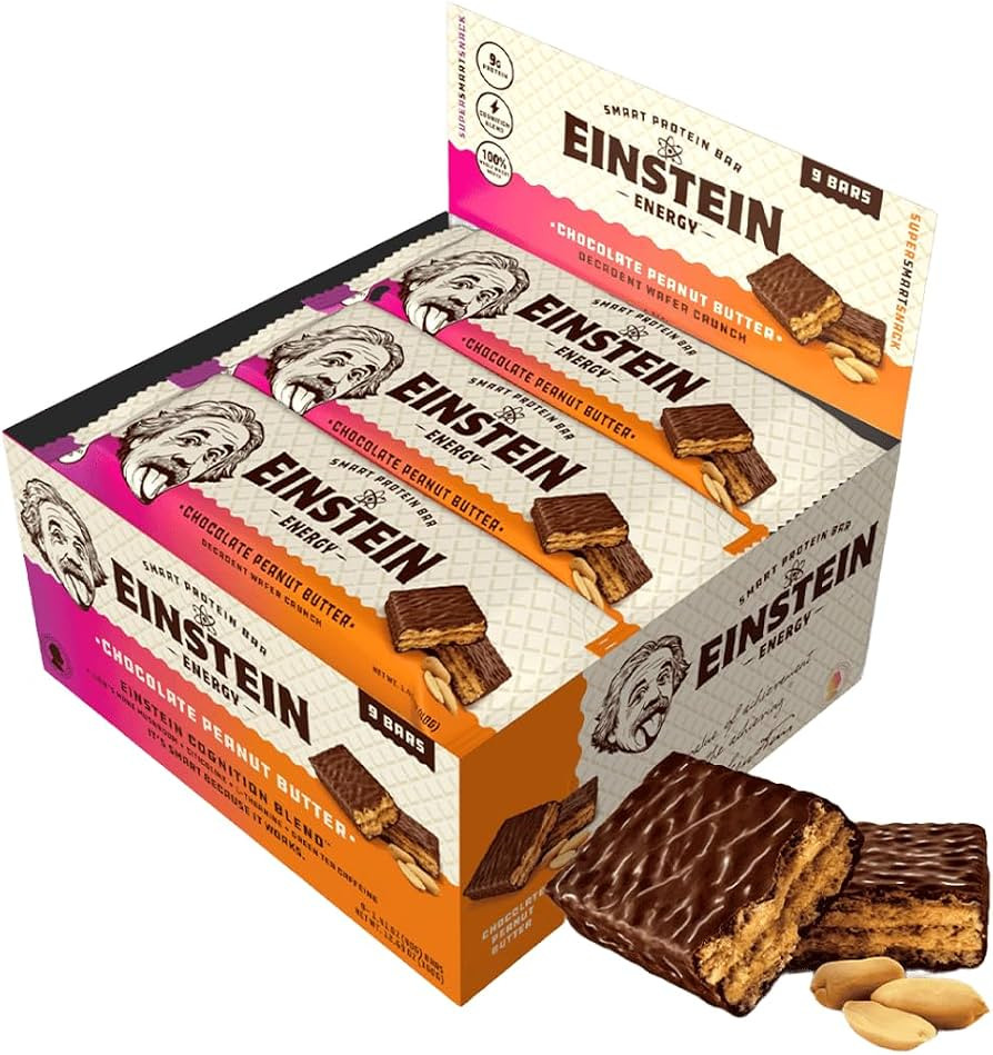 Einstein Energy Wafer Protein Bars - Chocolate Peanut Butter - 9 Count | Amazon (US)