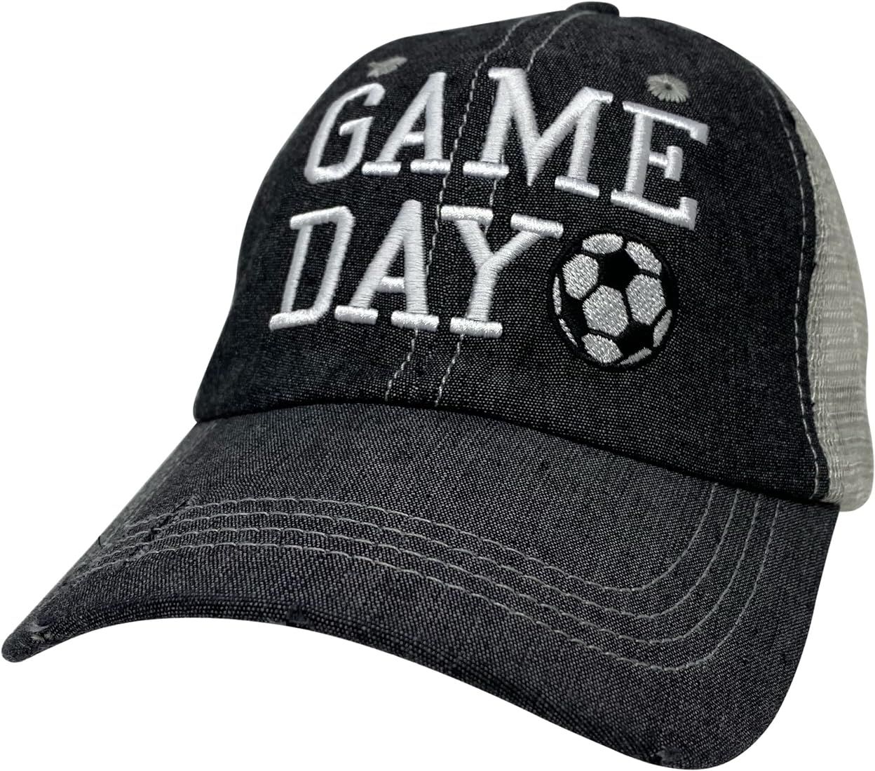Womens Soccer Game Day Hat | Soccer Mom Hat | Game Day Soccer Cap 708 Dark Grey | Amazon (US)