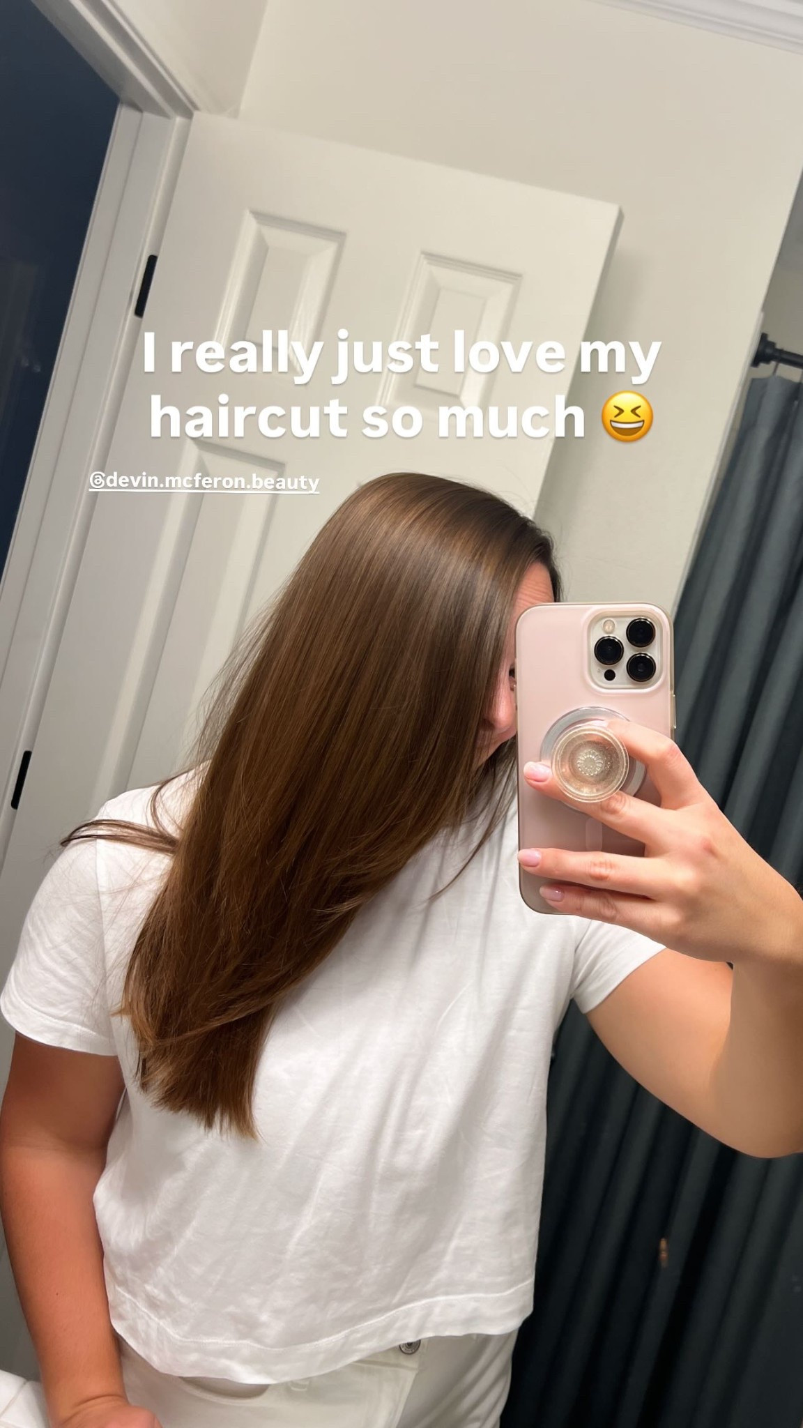 I really just love my haircut so much 😆 @devin.mcferon.beauty