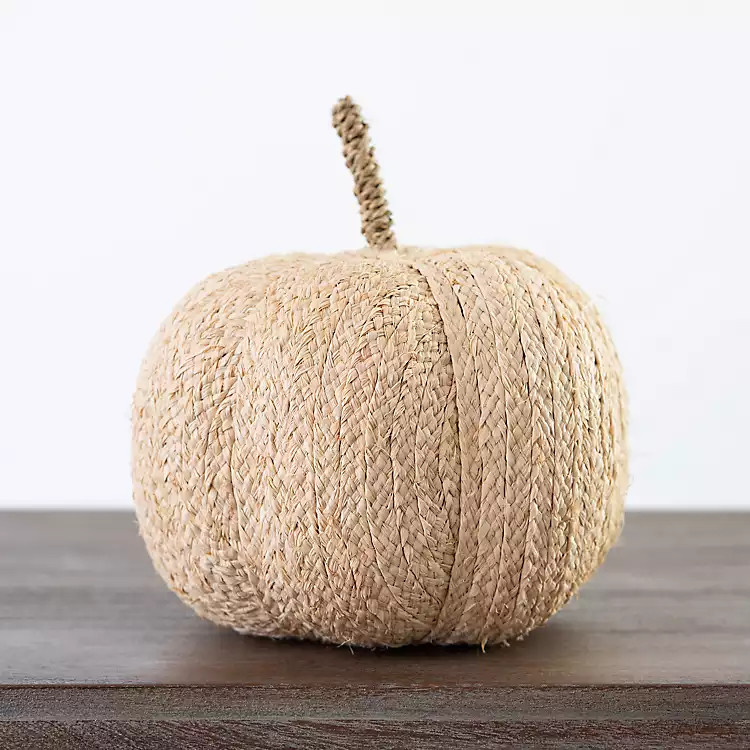 New! Natural Braided Pumpkin Statue, 9 in. | Kirkland's Home