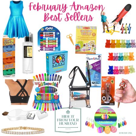 February Amazon Best Sellers! Includes: $16 tennis bracelet, Cosrx essence with 26k reviews at 20% off, my fave pens at 70% off ($10!), the stomp rocket- at 57% off (stock up for last minute gifts), and the Bob books, tempera paint sticks, expo markers, and the fart pen 🤦🏻‍♀️ also on MAJOR sale! 

#LTKhome #LTKSale #LTKFind