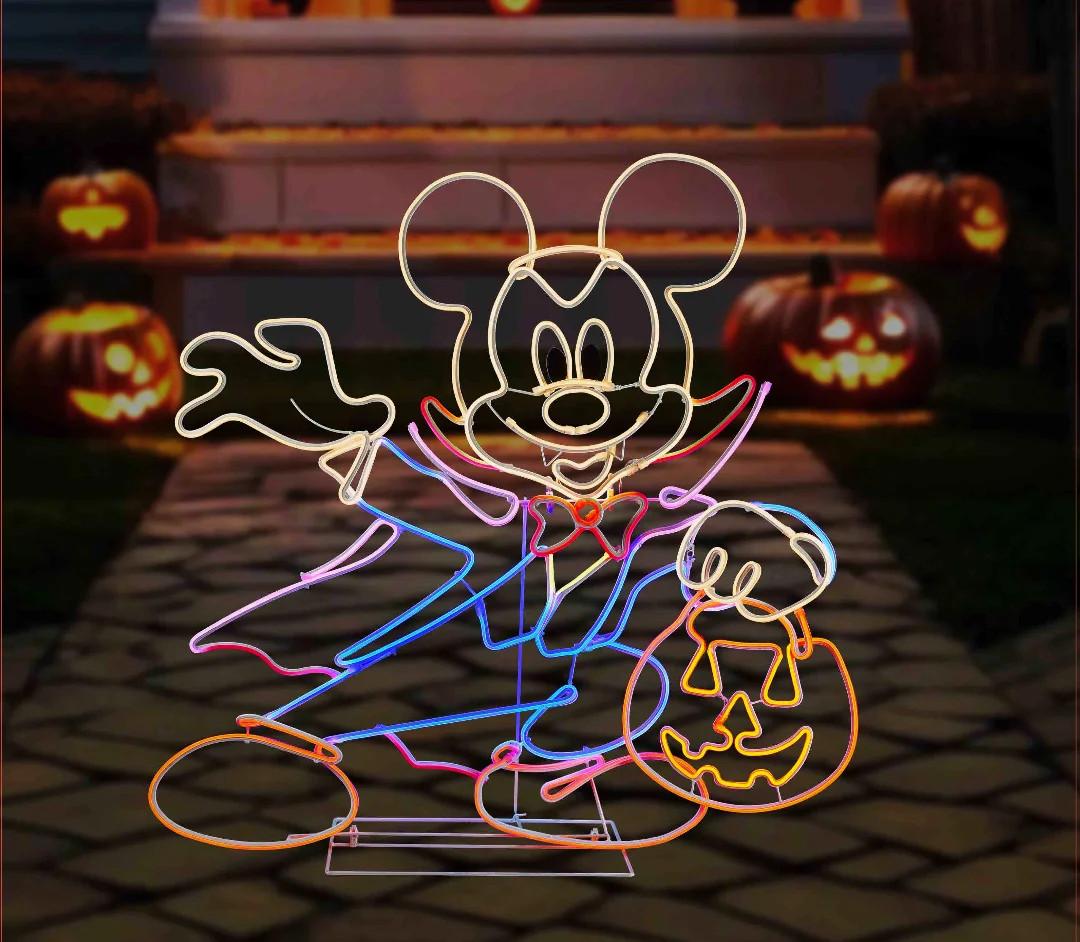 Moments in Time 48"H Neon Light Mickey Vampire - Adapter | Wayfair | Wayfair North America