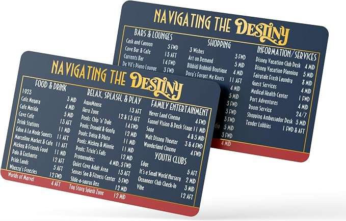 DCL Destiny Cruise Deck Lanyard Wayfinding Card, Pack of 1 | Double Sided | Amazon (US)