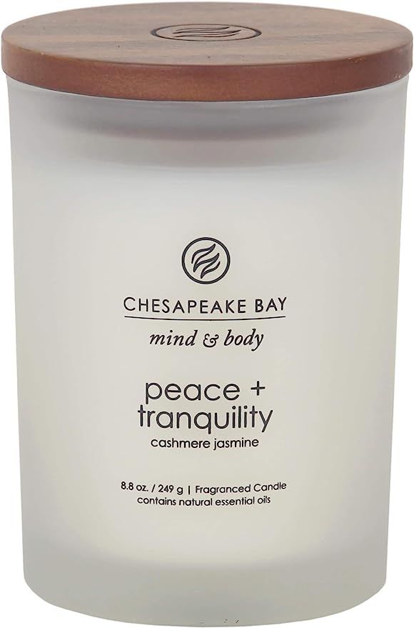 Chesapeake Bay Candle Scented Candle, Peace + Tranquility (Cashmere Jasmine), Medium | Amazon (US)