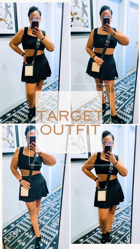 My fave Target outfit!!  Women's Square Neck Tiny Tank Top
, Women's Micro Pleated Skort
, Mini Boxy Tote Handbag.  #targetstyle #springoutfit

#LTKxTarget #LTKFestival #LTKVideo