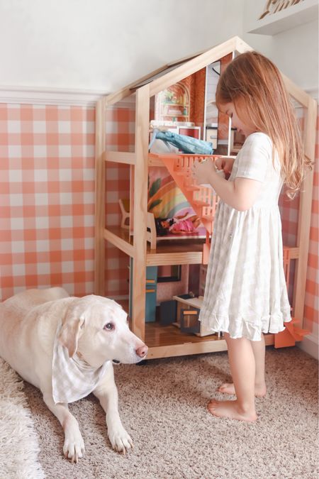 Gingham spring and Easter bamboo dress from Dream Big Little Co with matching dog bandana

#ad #dblcpartner #dblceaster #dreambiglittleco 

#LTKfamily #LTKSeasonal #LTKkids