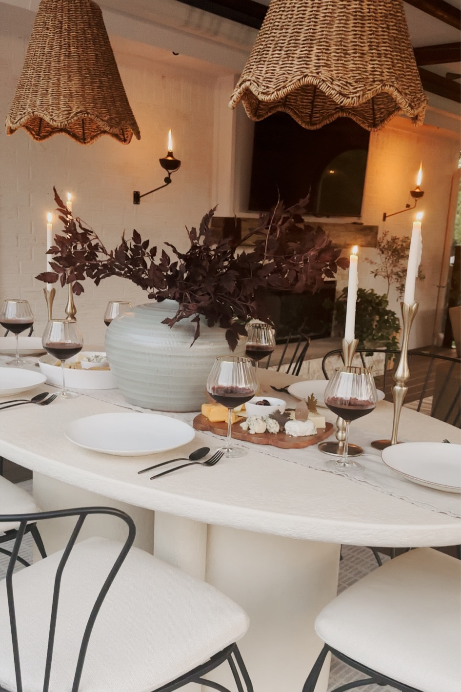 Fall outdoor dining tablescape  

#LTKSeasonal #LTKHome