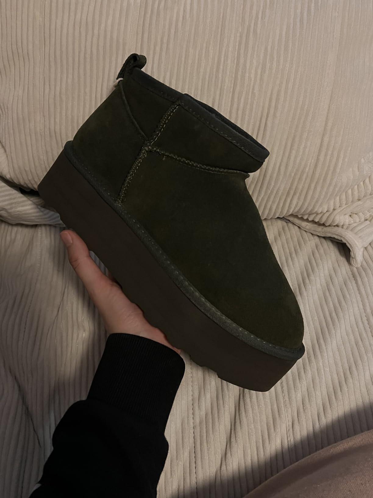 CUSHIONAIRE Women's Hippy Genuine Suede pull on platform boot +Memory Foam | Amazon (US)