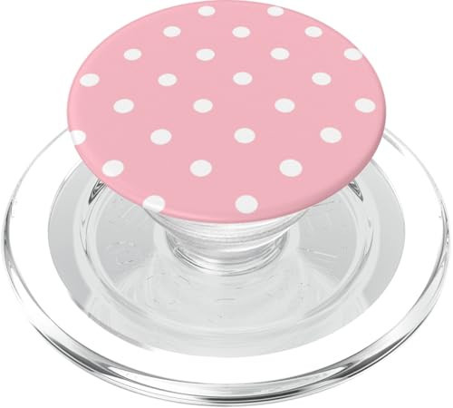 Polka Dots Pattern Pink and White for Women Girls Polka-Dot PopSockets PopGrip for MagSafe | Amazon (US)