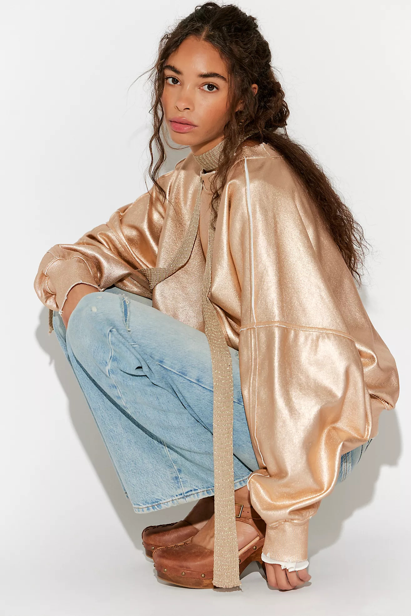 Gaia Coated Sweatshirt | Free People (Global - UK&FR Excluded)