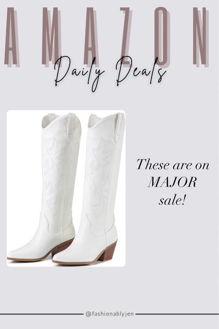 These white western boots are 54% off today on Amazon!

#LTKFind #LTKshoecrush #LTKBacktoSchool