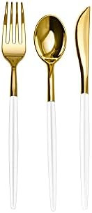 Trendables 120 Pack Disposable Silverware Set - Plastic Cutlery Dinnerware - Includes 40 - Plasti... | Amazon (US)
