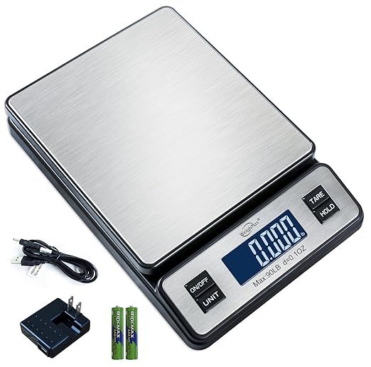 Weighmax W-2809 90 LB X 0.1 OZ Durable Stainless Steel Digital Postal Scale, Shipping Scale With ... | Amazon (US)