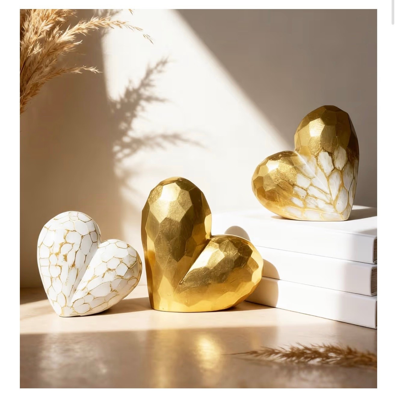 3 Pack Resin Hearts for Valentine's Day Decorations Crafts Gold Resin Hearts Figurine Gifts for Valentine's Day Table Centerpieces Decor for Bedroom Indoor Home Farmhouse Kitchen

#LTKWedding #LTKGiftGuide #LTKHome